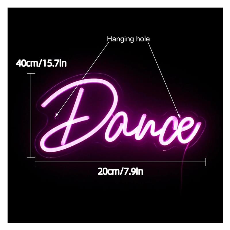 Dance Neon Sign Pink Light Dan - đánh giá và giá Home Gym Neon Sign
