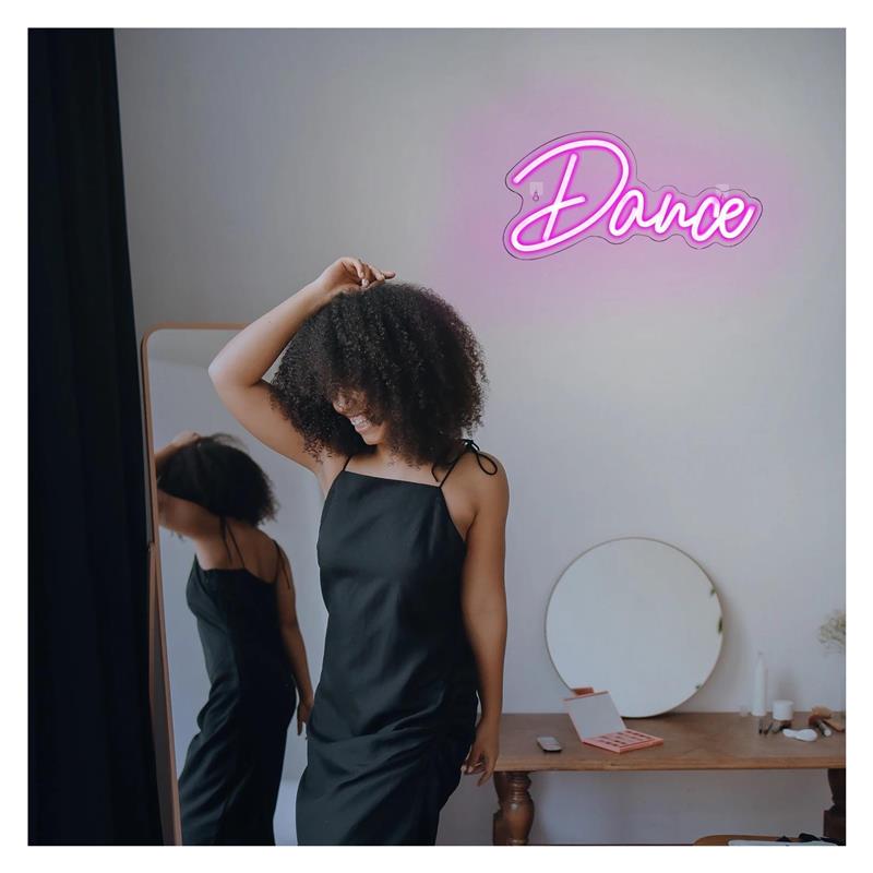 Dance Neon Sign Pink Light Dan - đánh giá và giá Home Gym Neon Sign