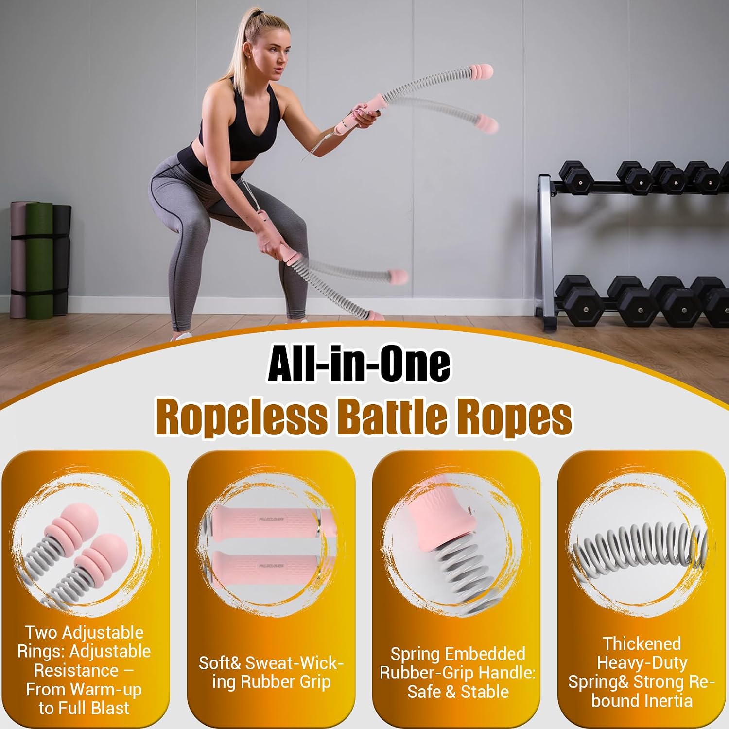 Portable Ropeless Battle Ropes - đánh giá và giá Home Gym Portable