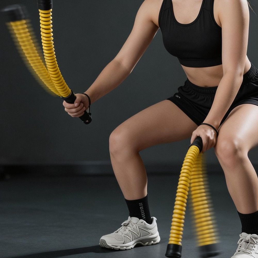 2pcs Non-Slip Handle Cordless  - đánh giá và giá Battle Rope Heavy