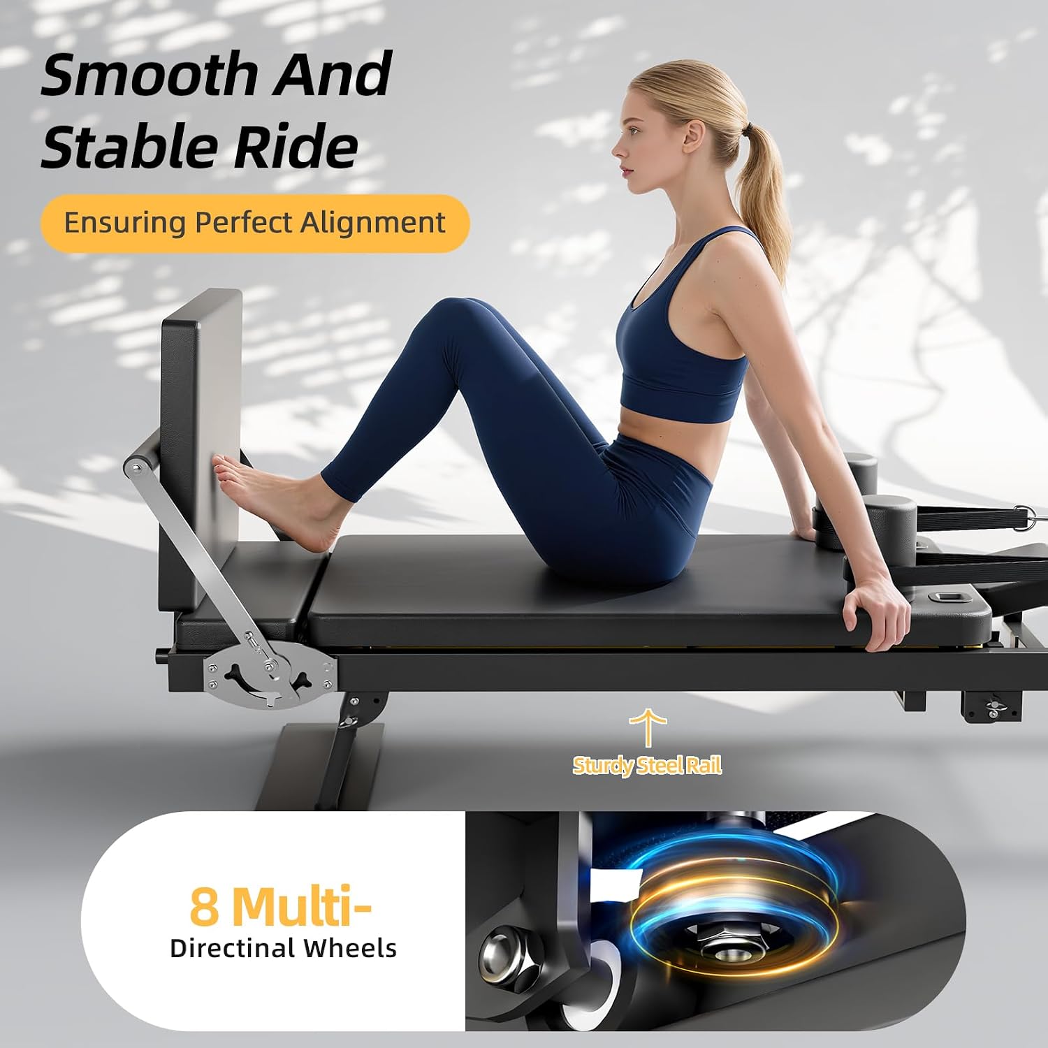 Foldable Pilates Reformer Mach - đánh giá và giá Leg Home Gym Workout